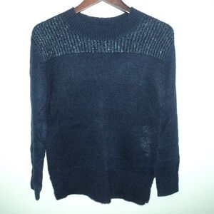 Joe Fresh Long Length Sparkle Neckline Knit Sweater